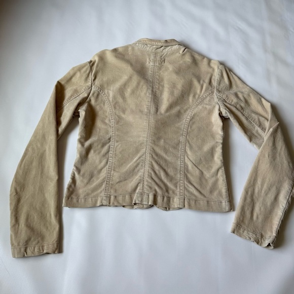 Aeropostale Tan Blazer size small Cotton spandex blend velvet feel. - Picture 7 of 12